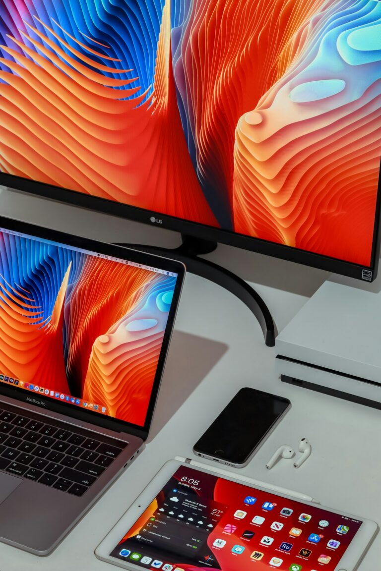 Laptop connected to an Android phone with a USB cable